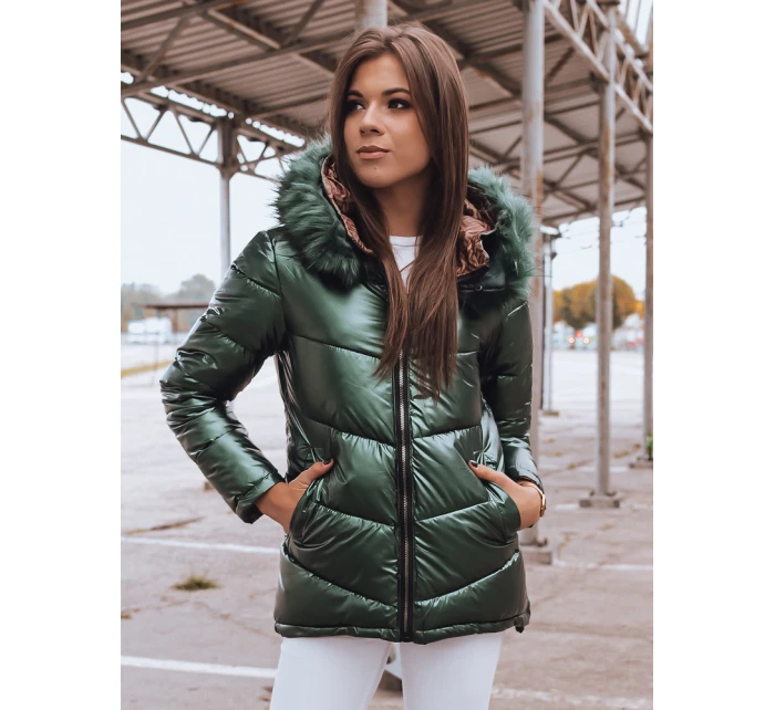 Dámská prošívaná zimní bunda zelená Dstreet model 21963924 - FashionStreet Dámská prošívaná zimní bunda zelená Dstreet model 21963924 - FashionStreet