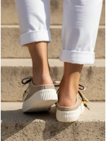 Dámske tenisky na platforme s ozdobnými korálkami béžovej farby ZY1406 Dámske tenisky na platforme s ozdobnými korálkami béžovej farby ZY1406