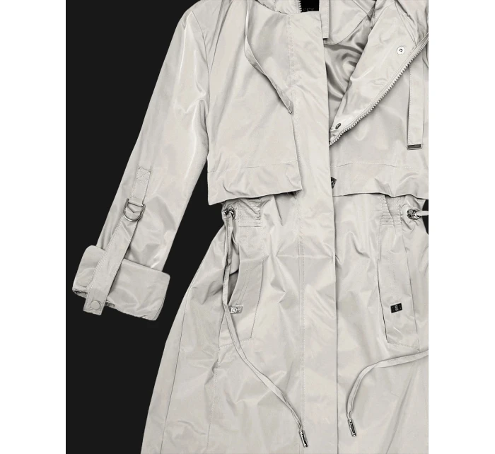 Dámska klasická bunda Goodlookin s podšívkou svetlo béžová (B2006-46)