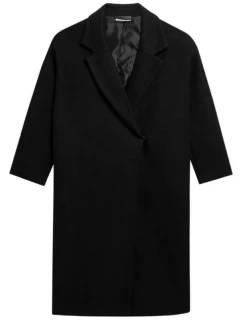 Outhorn dámsky tmavý čierny kabát OTHAW22TCOUF003 20S