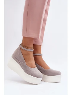 Dámské espadrilky na šedé model 21648491 - Boto