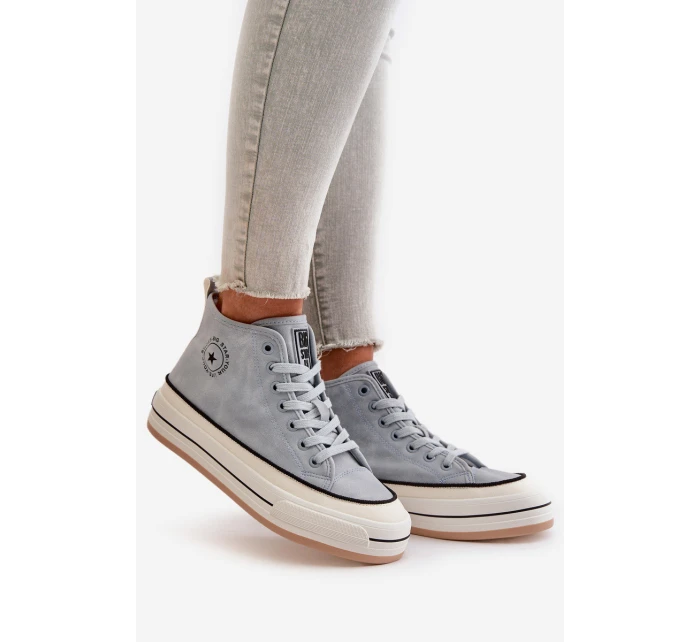 Zateplené Dámské Tenisky Na Platformě Eko Kůže Big Star model 21669567 Modré - Big Star Shoes