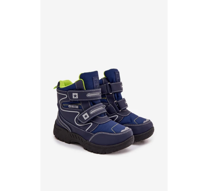 Ocieplane Dziecięce Śniegowce Trapery Big Star OO374049 Czarne Ocieplane Dziecięce Śniegowce Trapery Big Star OO374049 Czarne