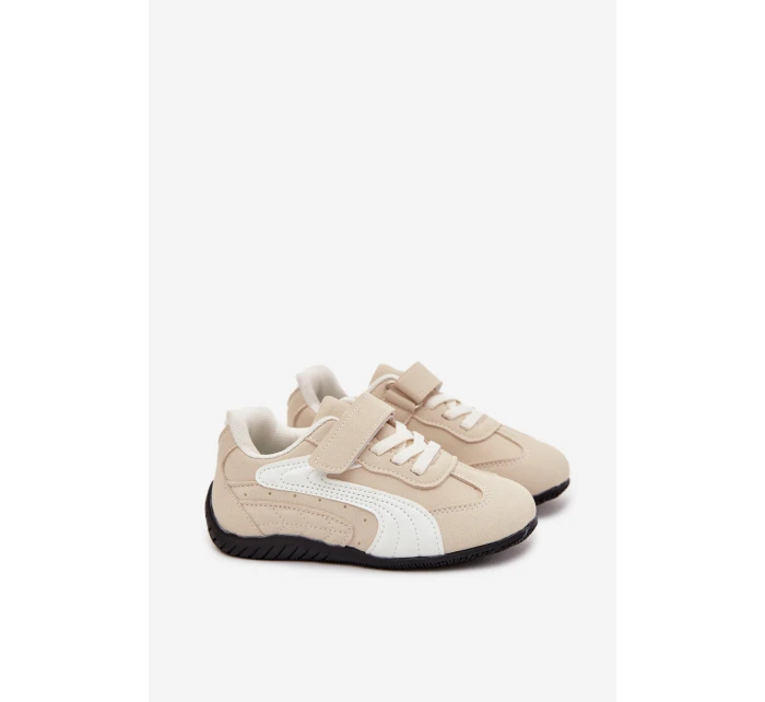 Dětské sportovní boty s přezkou béžové model 21731729 - Boto