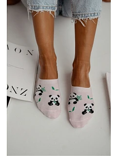 Dámské micro ponožky Panda Růžové