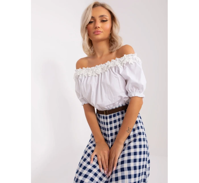 Sukienka LK SK model 20301460 biało granatowy - FPrice