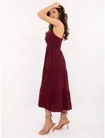 Sukienka MI SK model 21191110 bordowy - FPrice Sukienka MI SK model 21191110 bordowy - FPrice