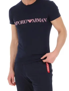 Pánske tričko 111035 1P516 00135 námornícka modrá - Emporio Armani