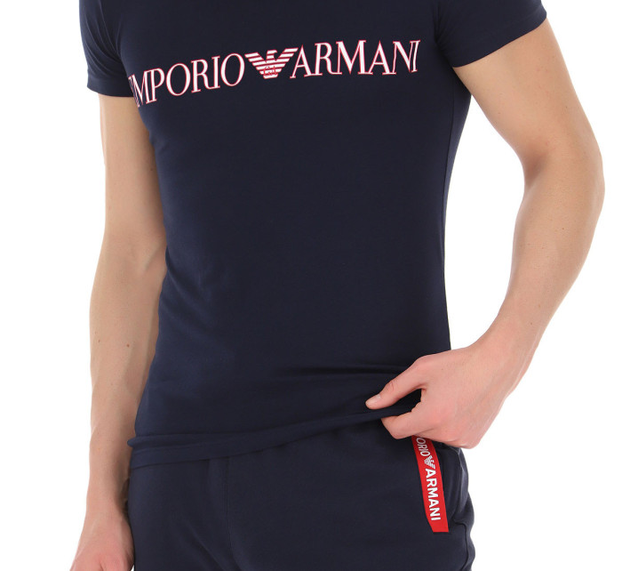 Pánske tričko 111035 1P516 00135 námornícka modrá - Emporio Armani