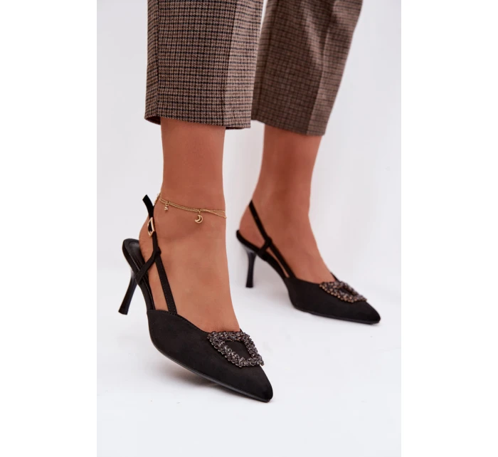 Sandále na podpätku model 224464 Krok vo veľkom štýle