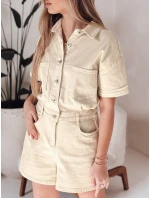 džínový krátký overal béžový Dstreet model 21988019 - FashionStreet džínový krátký overal béžový Dstreet model 21988019 - FashionStreet