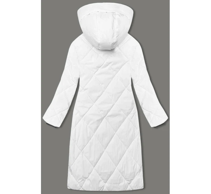 Dlouhá bílá dámská zimní bunda model 21427400 - J.STYLE