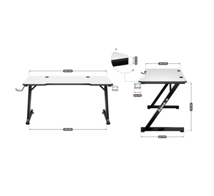 Herní stůl Hero model 21372529 White - Huzaro