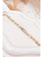 Dámský náramek řetěz ze chirurgické oceli zlatý