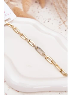 Dámský náramek řetěz ze chirurgické oceli zlatý