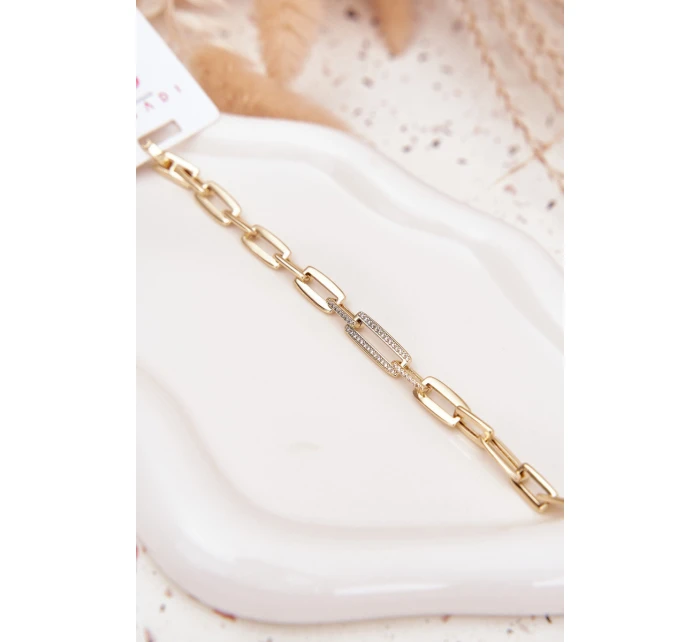 Dámský náramek řetěz ze chirurgické oceli zlatý