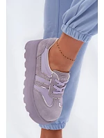 Semišové tenisky na platformě GOE TT2N4054 fialové