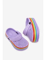 Detské penové sandále s fialovými farebnými remienkami Children's Foam Purple Straps Tansy