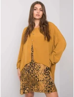 Šaty DHJ SK 21451.50 tmavo žltá