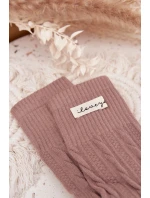 Teplé dámske ponožky s vlnou - hnedé