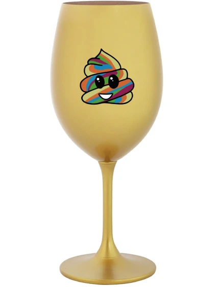 DUHOVÉ VESELÉ EE - zlatý pohár na víno 350 ml DUHOVÉ VESELÉ EE - zlatý pohár na víno 350 ml