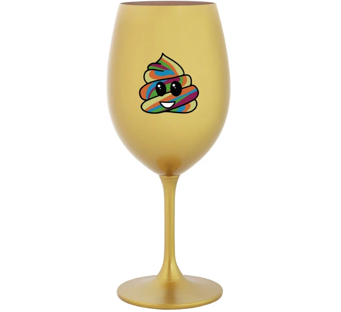 DUHOVÉ VESELÉ EE - zlatý pohár na víno 350 ml DUHOVÉ VESELÉ EE - zlatý pohár na víno 350 ml