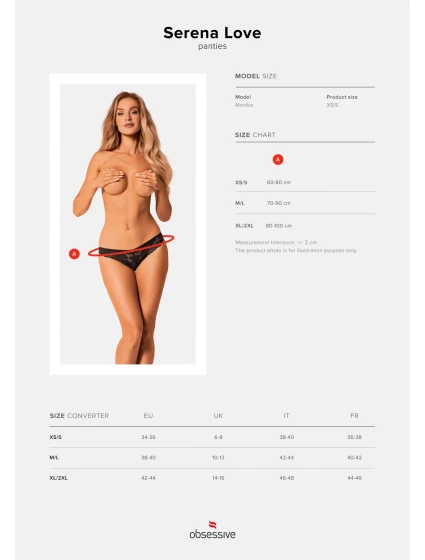 Svůdné kalhotky Serena Love panties - Obsessive