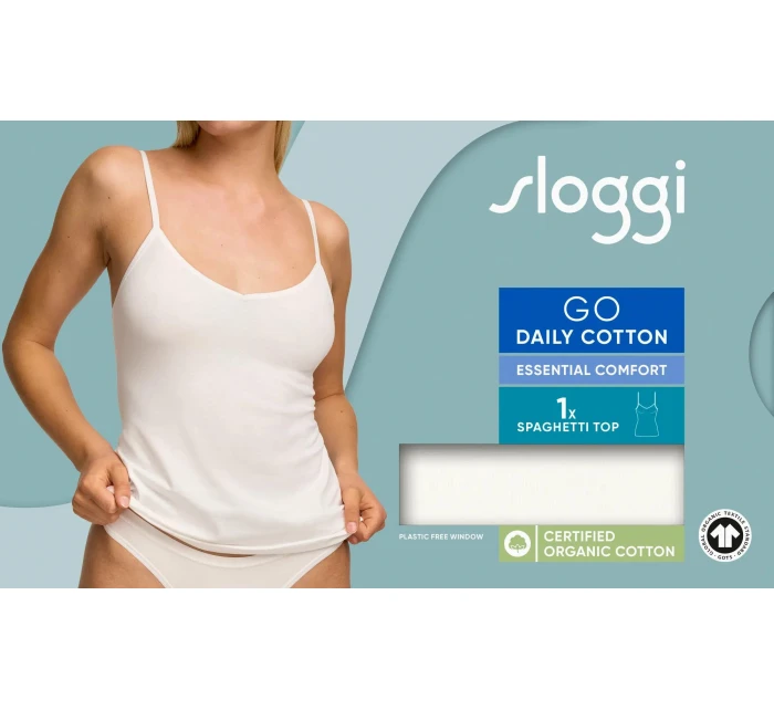 sloggi GO Daily Cotton Spaghetti Top - WHITE - SLOGGI WHITE - SLOGGI