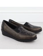 Hnědá kožená dámská obuv na platformě model 21905254 - Rieker