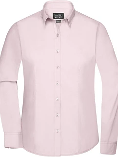 JN 677 Popelínová halenka s dlouhým rukávem model 22436629 light pink - Daiber