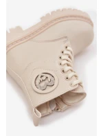 Dívčí kotníkové boty s ouškem s kožešinou LOVE béžové Rosaira Dívčí kotníkové boty s ouškem s kožešinou LOVE béžové Rosaira