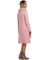 Dámské šaty s asymetrickým lemem model 20609393 pudrově růžové - Moe Dámské šaty s asymetrickým lemem model 20609393 pudrově růžové - Moe