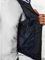 Pánska prechodná bunda s kapucňou čierna FashionStreet TX4378