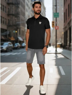 Pánská polokošile s nášivkou černá Dstreet model 21988761 - FashionStreet