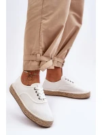 Sznurowane Trampki Espadryle Big Star LL274833 Białe Sznurowane Trampki Espadryle Big Star LL274833 Białe