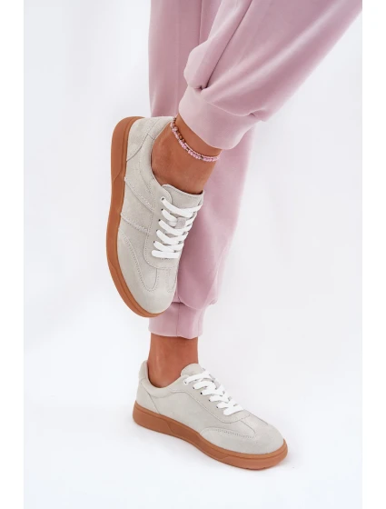 Semišové Nízké Tenisky Dámské Šedé model 21691159 - EVENTO