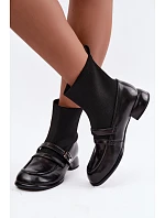 Kožené boty s Černé model 22368306 - Maciejka Kožené boty s Černé model 22368306 - Maciejka