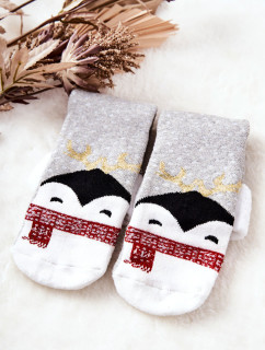 Vianočné ponožky Penguin Grey