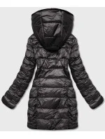 Hnedá obojstranná dámska bunda - kožuch (b8053-101)