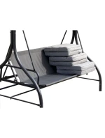 ZÁHRADNÁ A BALKÓNOVÁ HOJDAČKA NINA 3-MIESTNA SIVÁ