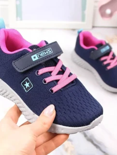 NEWS Jr EVE396A tmavomodré športové poltopánky