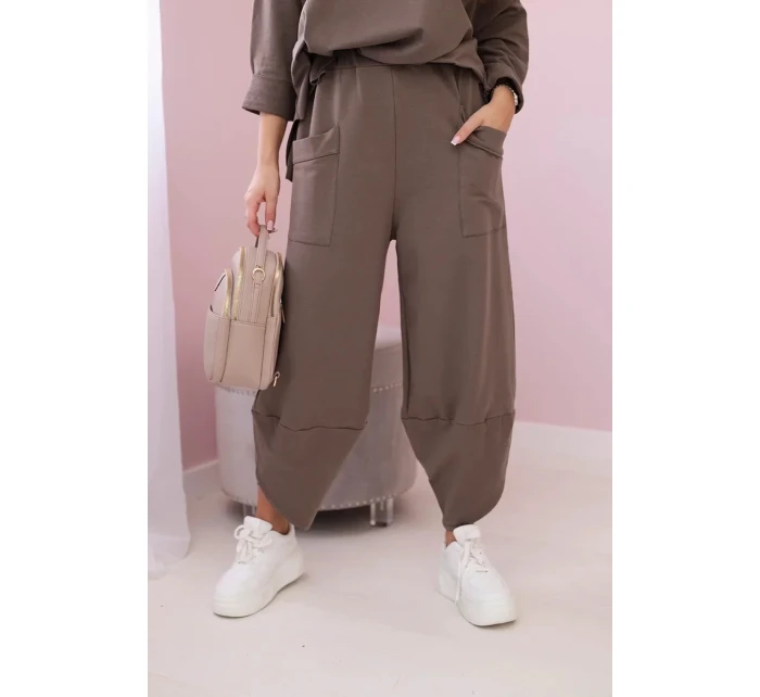 Bavlnená mikina nohavice set fango