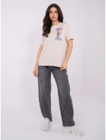 Tričko D12022AH02645Y light beige