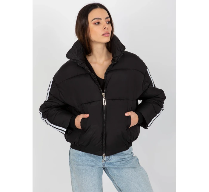 Dámská bunda EM KR plášť černá model 18027382 - FPrice Dámská bunda EM KR plášť černá model 18027382 - FPrice