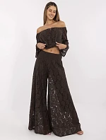 Nohavice MI SP 88501.81 tmavohnedé