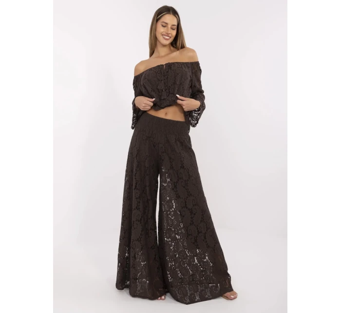 Nohavice MI SP 88501.81 tmavohnedé