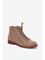 Dámské kotníkové boty model 22010080 Béžová - S.Barski