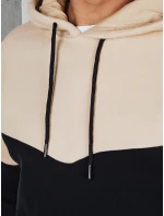 Pánska základná mikina s kapucňou béžová FashionStreet BX5880