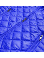 Svetlo modrá prešívaná dámska bunda s kapucňou (LY-01)