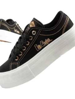 Lee Cooper dámske športové topánky na platforme čierne so zlatou dámske tenisky